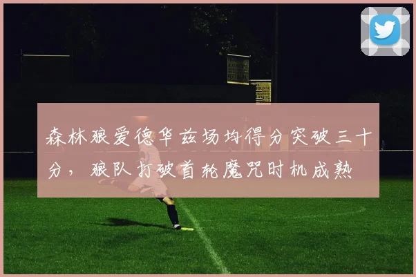 森林狼爱德华兹场均得分突破三十分,狼队打破首轮魔咒时机成熟